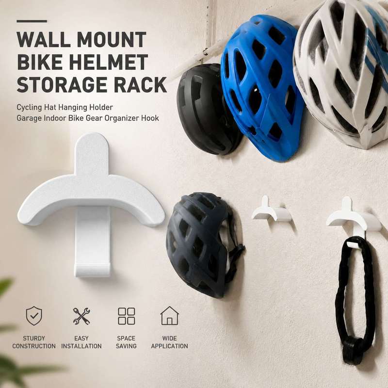 Cycling Gear Wall Storage - Indoor Wall Hanging Cycling Helmet Bracket