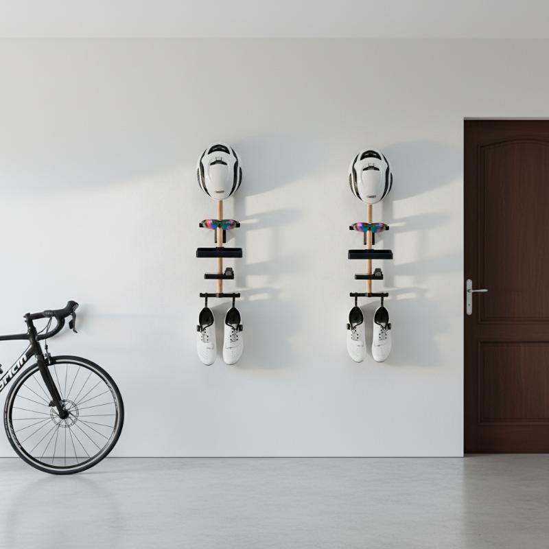 Cycling Gear Wall Storage - Bicycle Desktop Organizer Display Mount 1