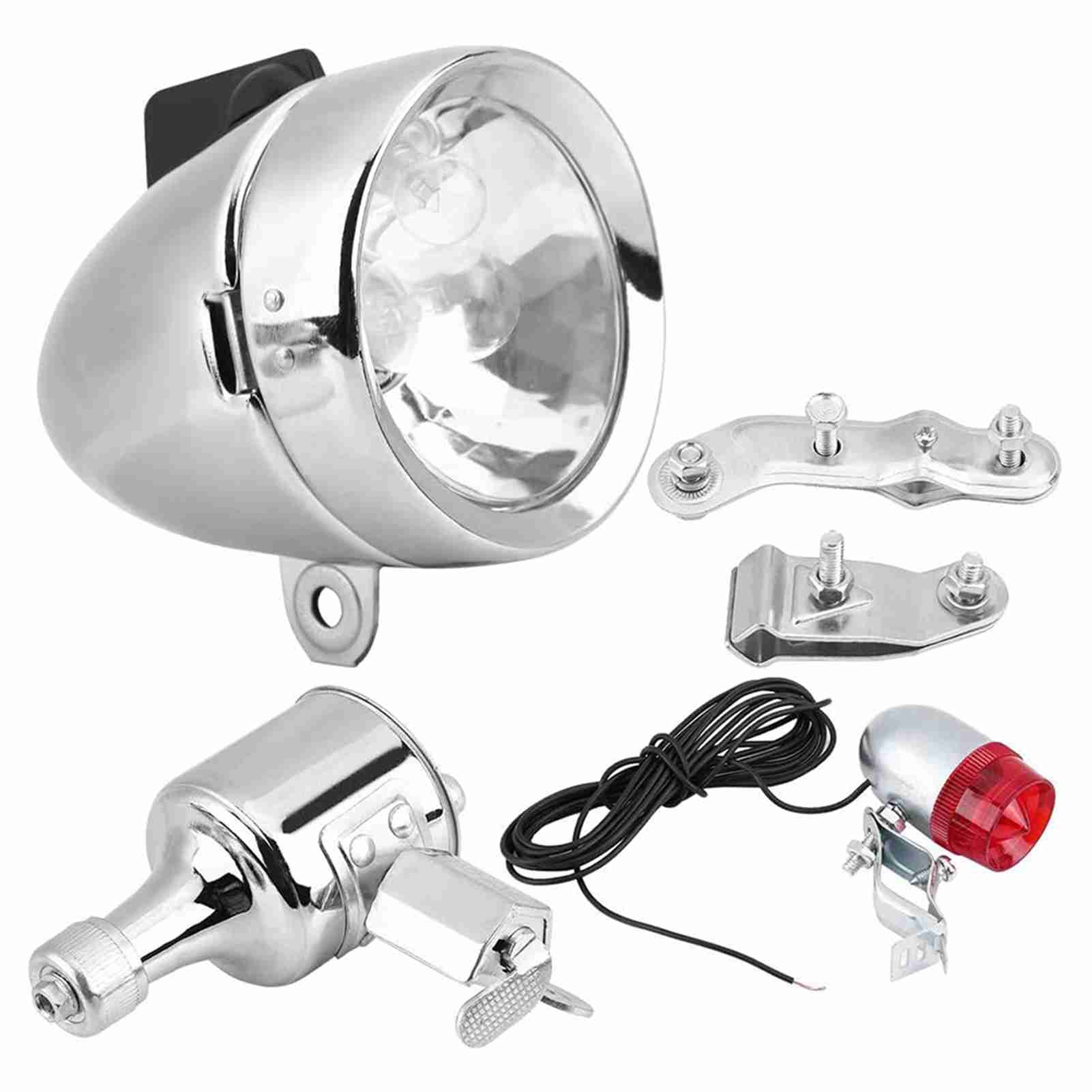 Bike Dynamo Light - 12V 5.5W Friction Generator Dynamo Headlight