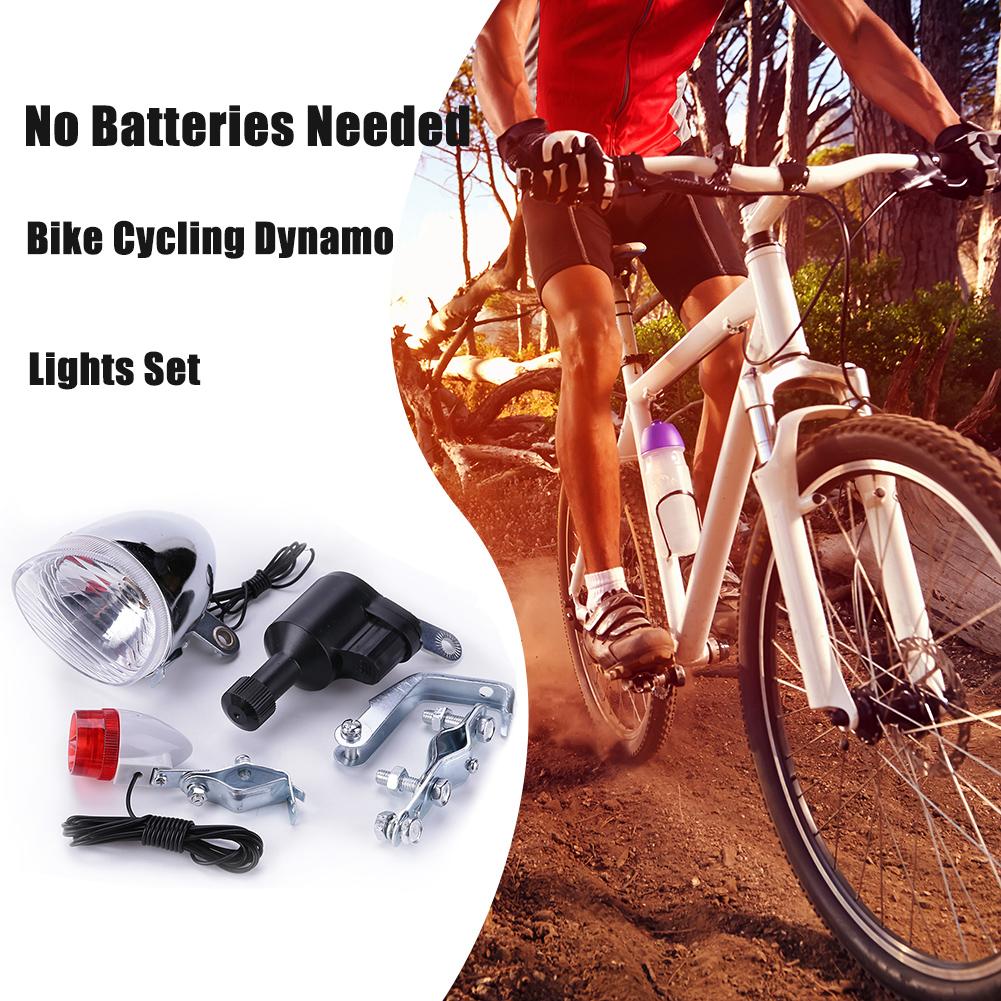 Bike Dynamo Light - Bike Cycling Dynamo Lights Set Safety