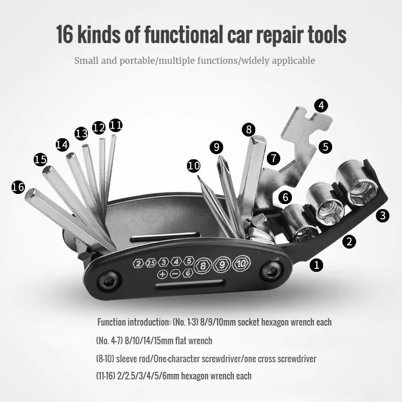 Bicycle Repair Kit - Portable Bicycle Repair Tools Kit Bike