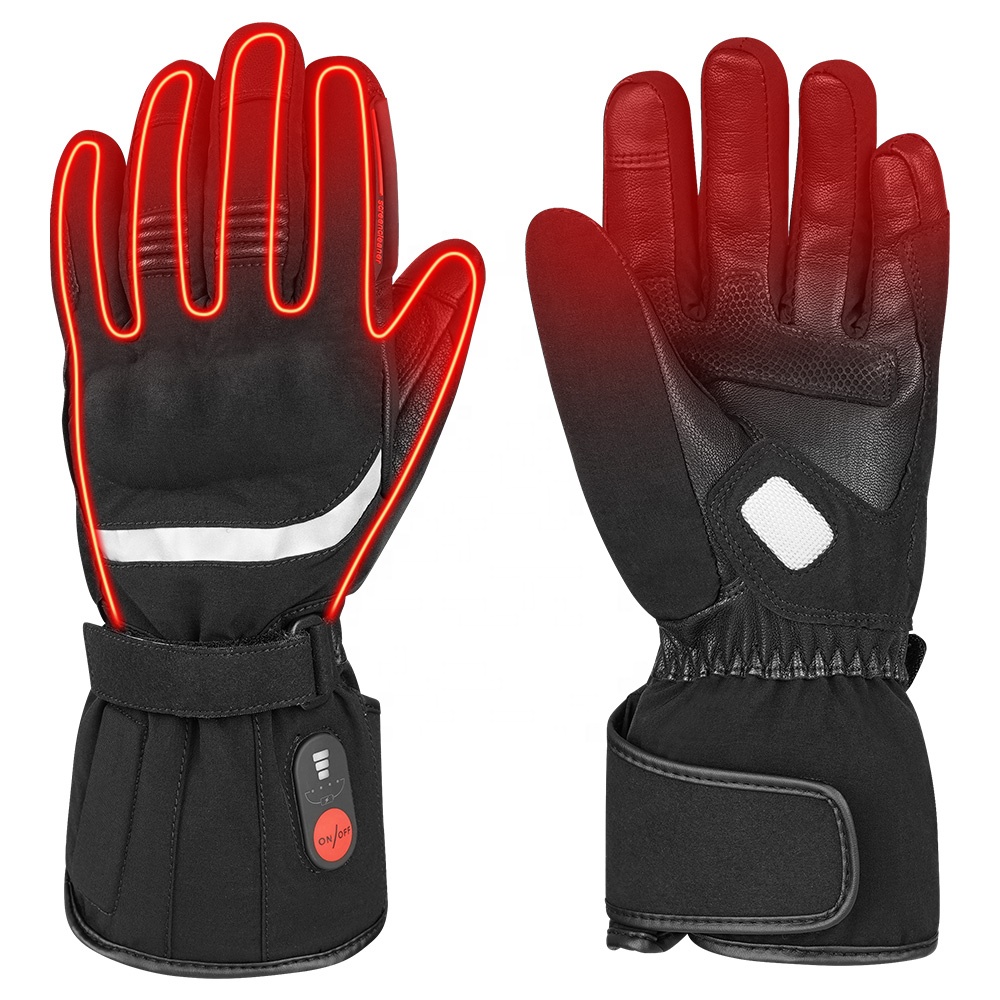 Cycling Gloves - Adjustable Windproof Leather Material Outdoor Sports