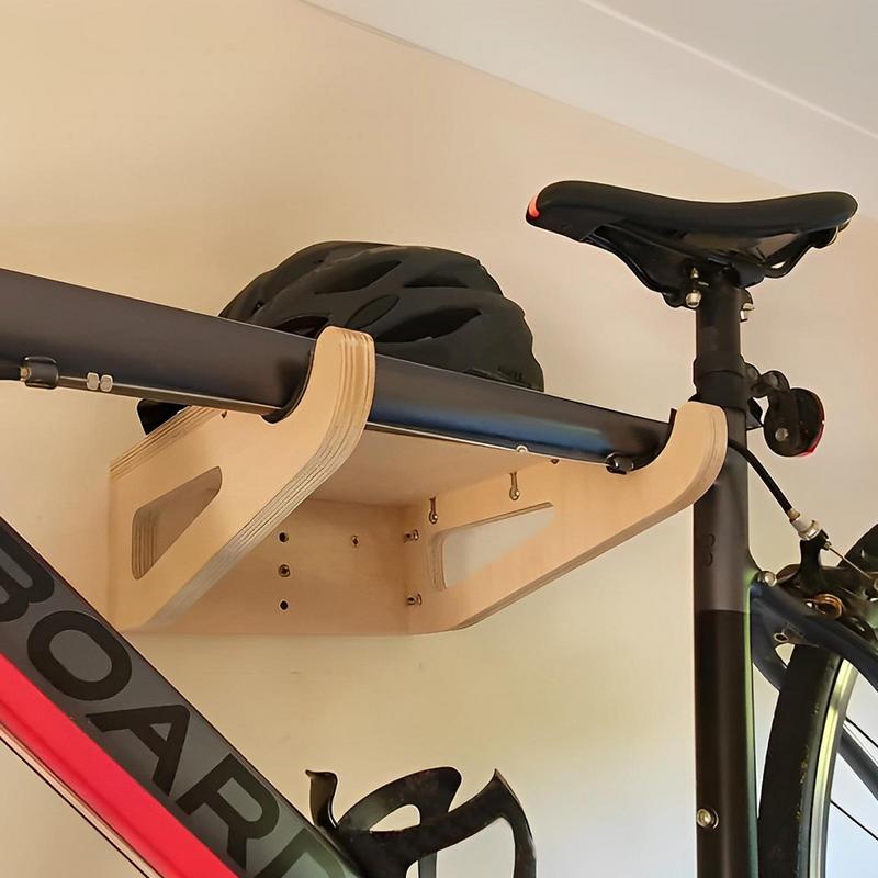 Bike Wall Rack Wooden Bicycle  - Cycling Gear Wall Storage ulasan dan harga