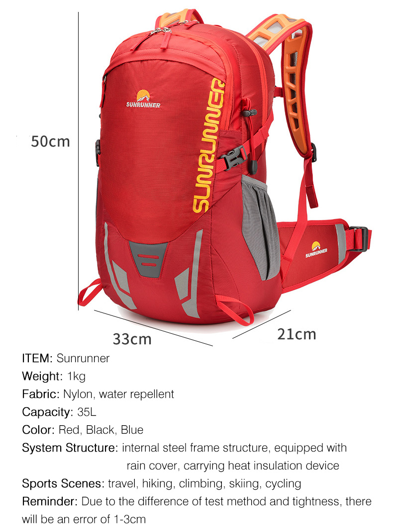 35L Hiking Backpack Bag Large  - Cycling Gear Travel Bag ulasan dan harga