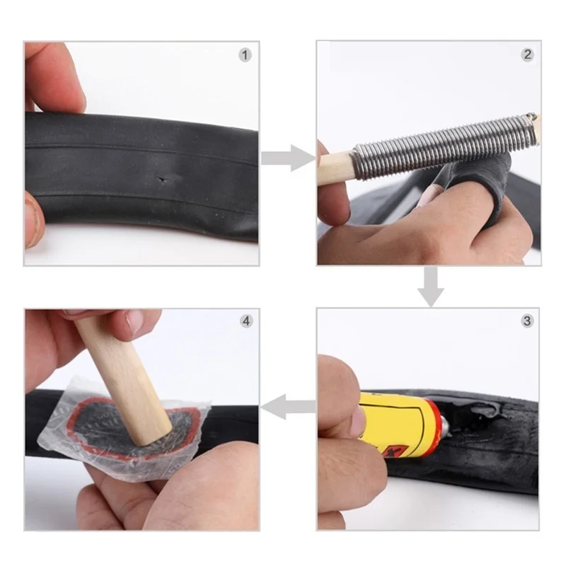48pcs Bicycle Cold Glue + Glue - Bicycle Repair Kit ulasan dan harga