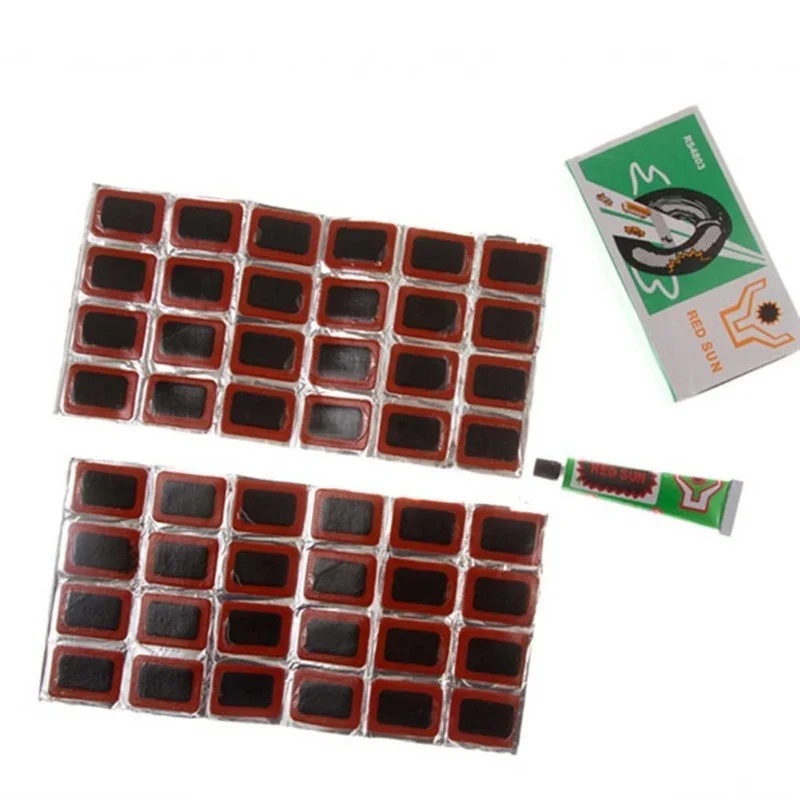 48pcs Bicycle Cold Glue + Glue - Bicycle Repair Kit ulasan dan harga