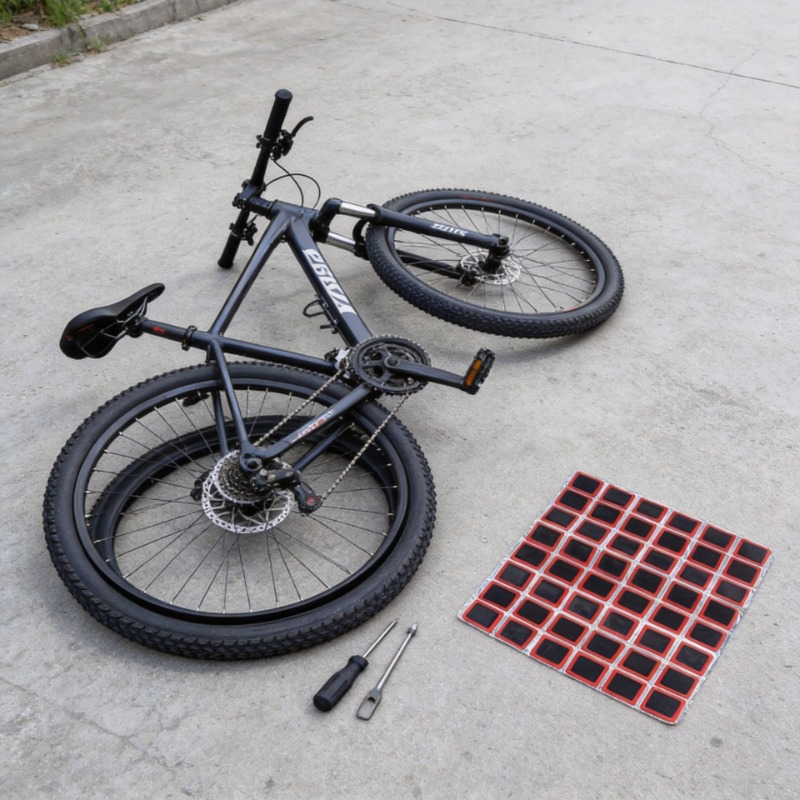 25mm Bike Rubber Puncture Patc - Bicycle Repair Kit ulasan dan harga