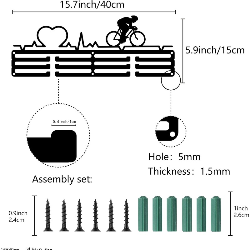 1pc Cycling Medal Holder Hange - Cycling Gear Wall Storage ulasan dan harga