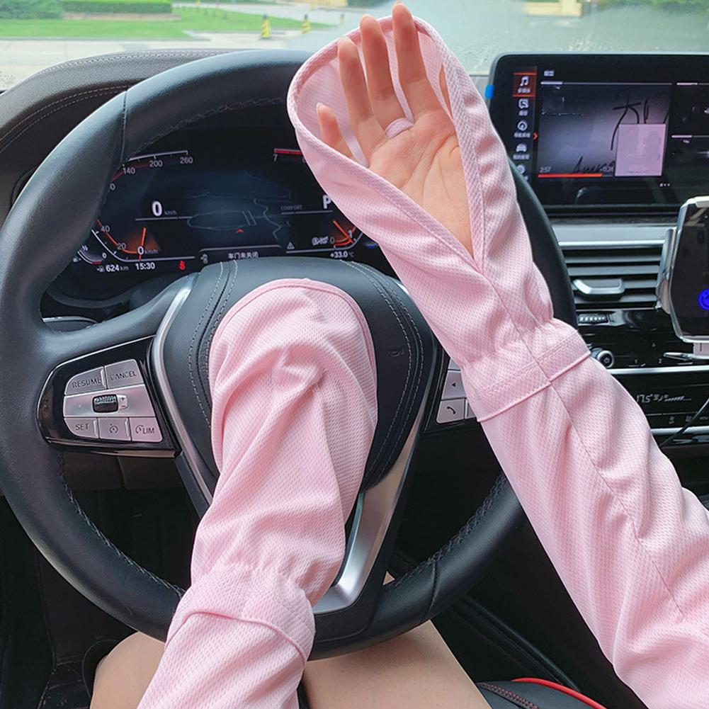 Solid Color Large Ice Silk Glo - Cycling Gloves ulasan dan harga