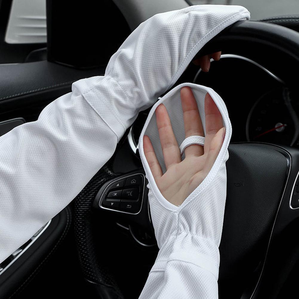 Solid Color Large Ice Silk Glo - Cycling Gloves ulasan dan harga
