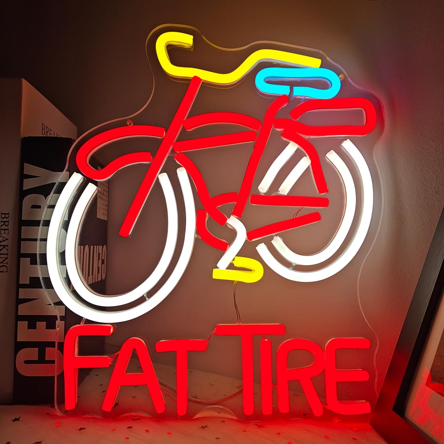 Fat Tire Bike LED Neon Sign US - Cycling Gear Shop ulasan dan harga