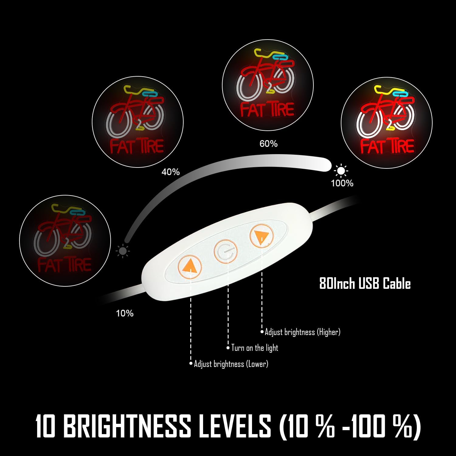Fat Tire Bike LED Neon Sign US - Cycling Gear Shop ulasan dan harga