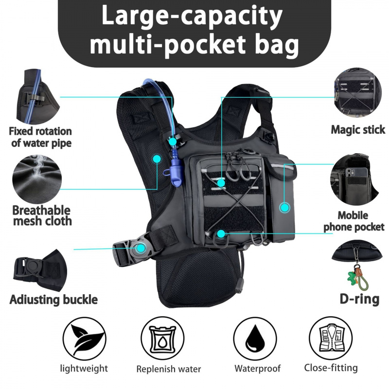 2026 New Tactical Vest Chest B - Cycling Gear Duffle ulasan dan harga