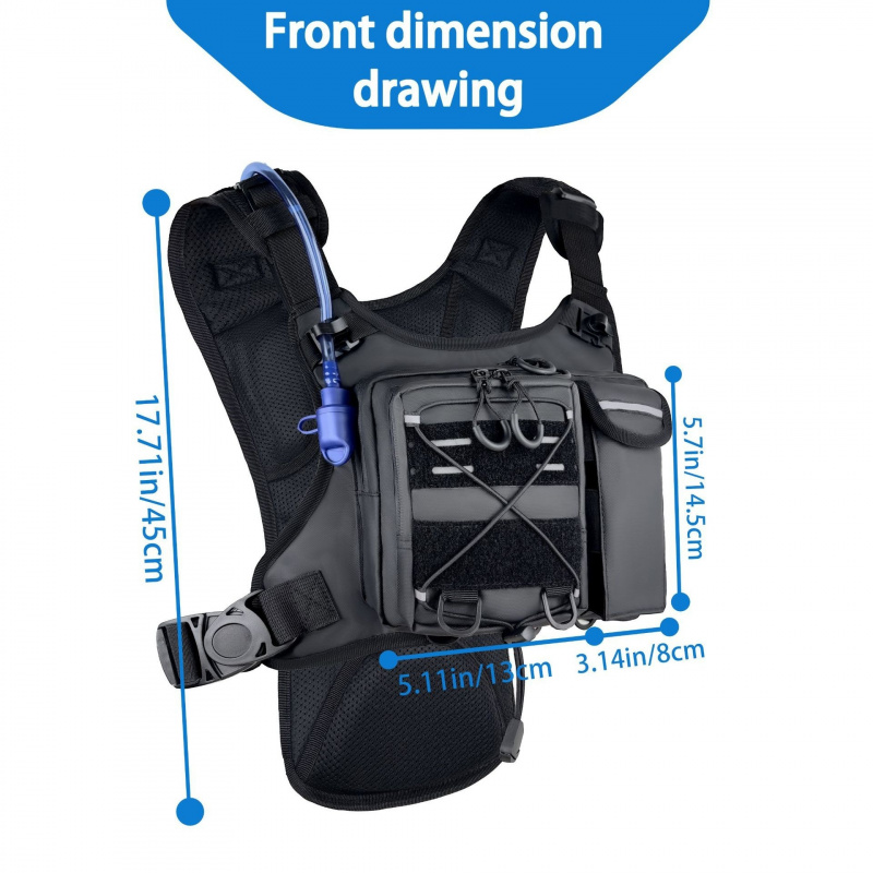 2026 New Tactical Vest Chest B - Cycling Gear Duffle ulasan dan harga