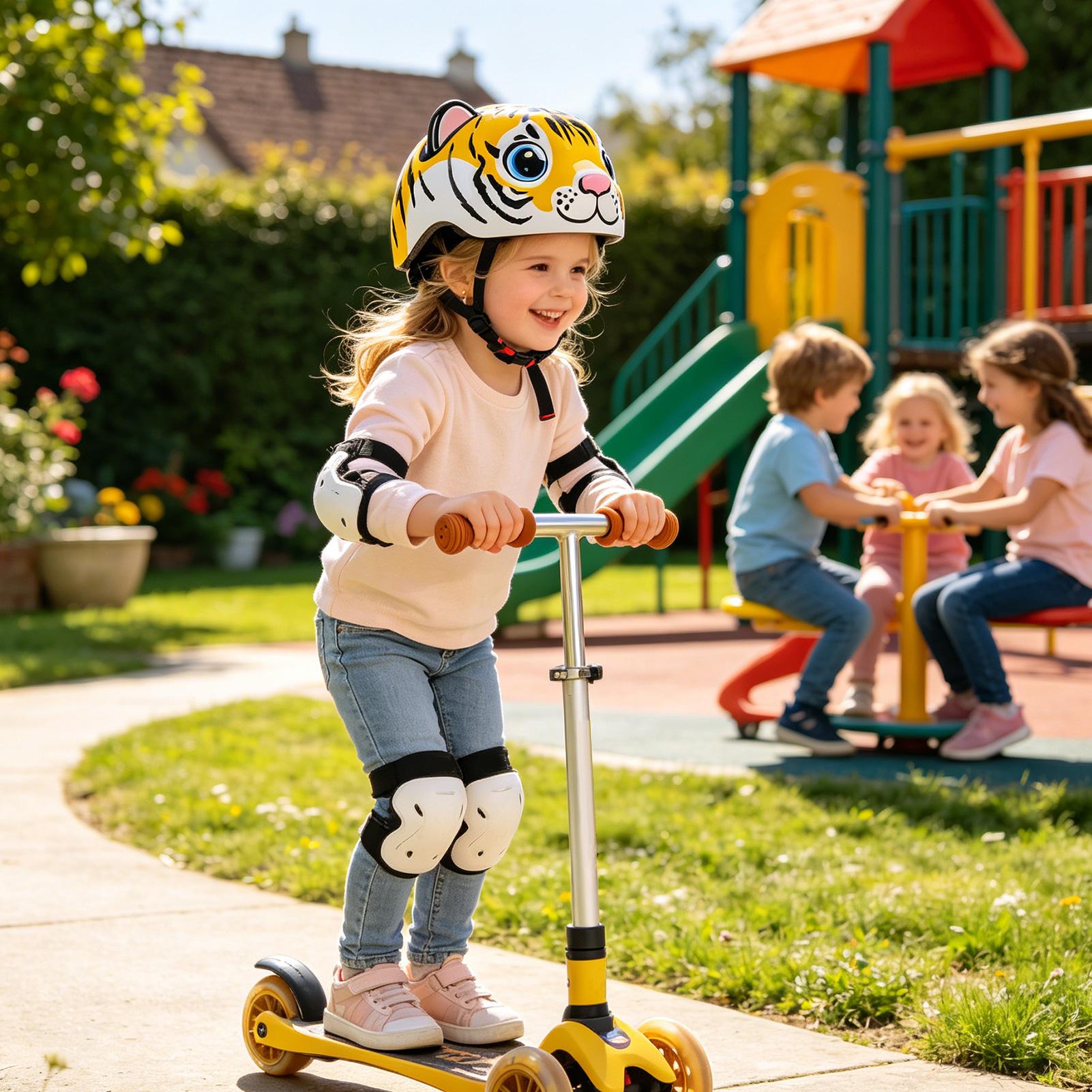 Kids Helmet Tiger Pattern Adju - Cycling Gear For Commuting ulasan dan harga