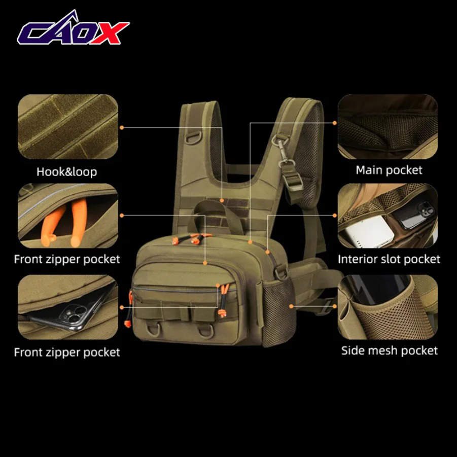Fishing Lure Front Chest Vest  - Cycling Gear Duffle ulasan dan harga