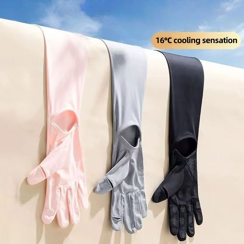 UPF50+ Ice Silk Sun Protection - Cycling Gloves ulasan dan harga