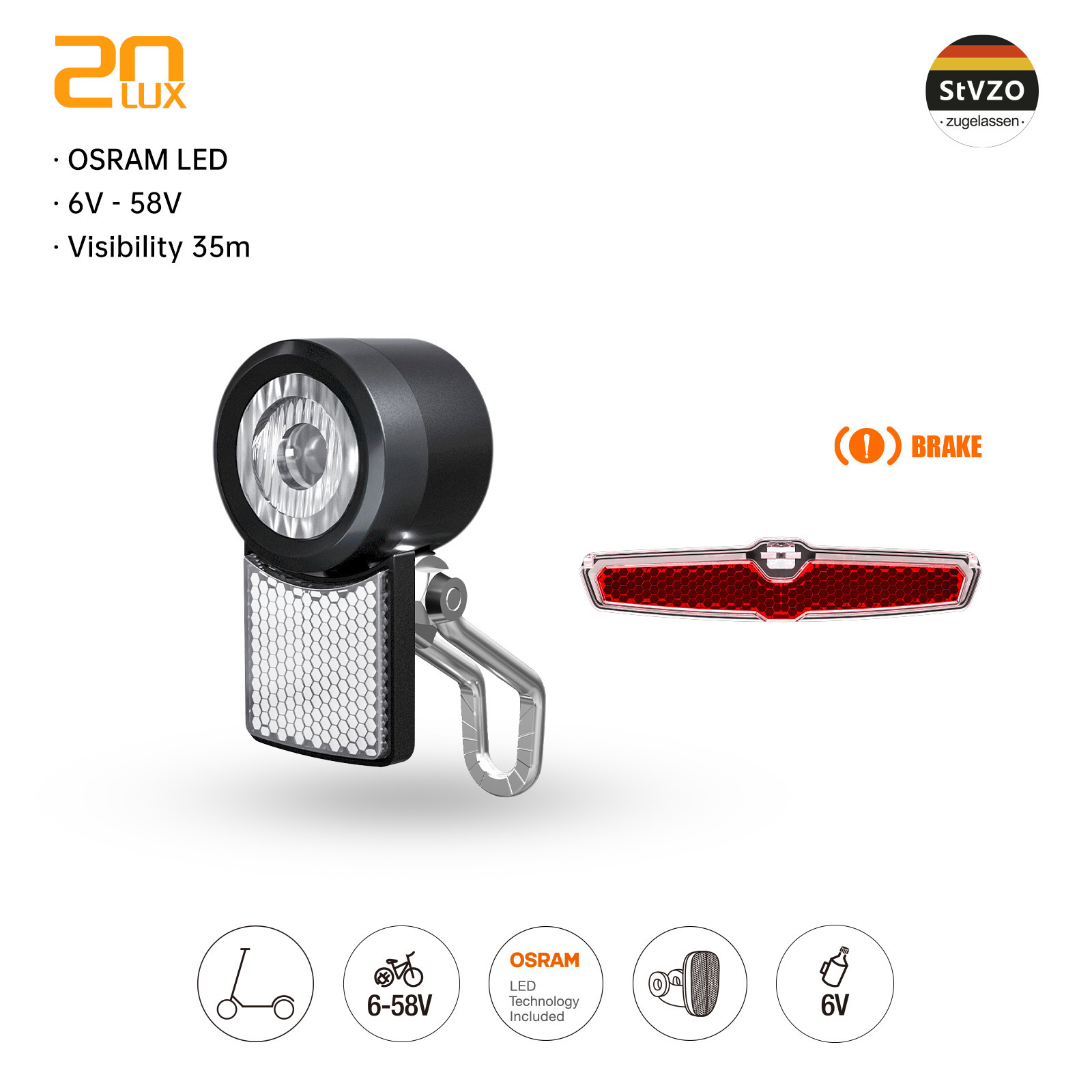 Linkbest 20 Lux Headlight LED  - Bike Dynamo Light ulasan dan harga