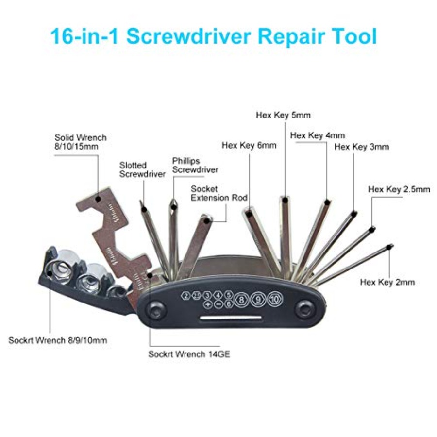 Bike Repair Kit Contains 16-in - Bicycle Repair Kit ulasan dan harga